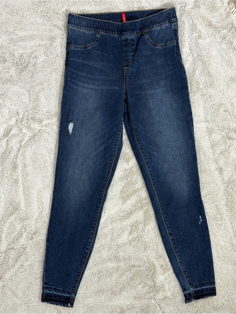 SPANX Dark Blue Stretch Jeggings - Slim Fit